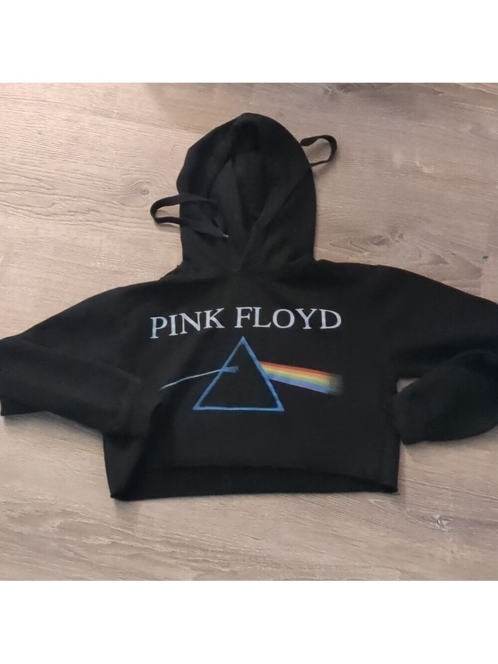 Pink Floyd hooded cropped sweatshirt size small